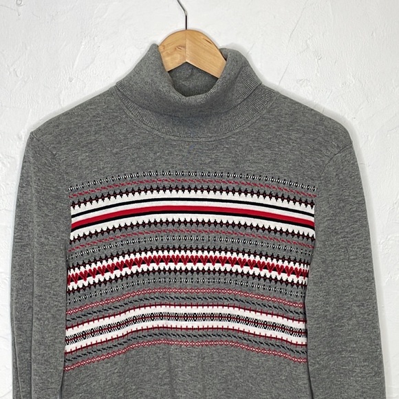 - Tommy Hilfiger Heart Fair Isle Turtle Neck Sweater NWT! - Picture 7 of 8
